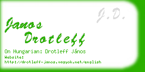 janos drotleff business card